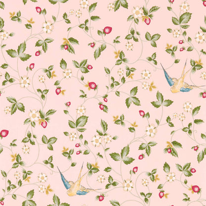 Wild Strawberry Wallpaper - Blush - Clarke & Clarke - W0135/01 - Premier Wallcovering