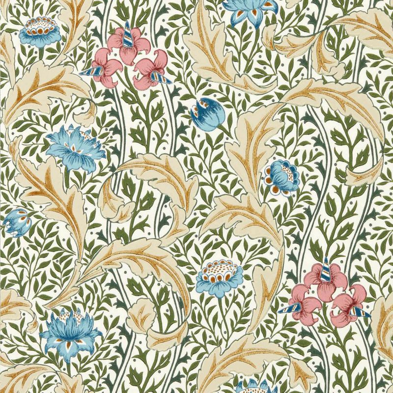Wild Tulip & Vine Wallpaper - Multi - Morris & Co - 217576 - Premier Wallcovering