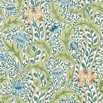 Wild Tulip & Vine Wallpaper - Nettle/Woad - Morris & Co - 217577 - Morris Wallpaper