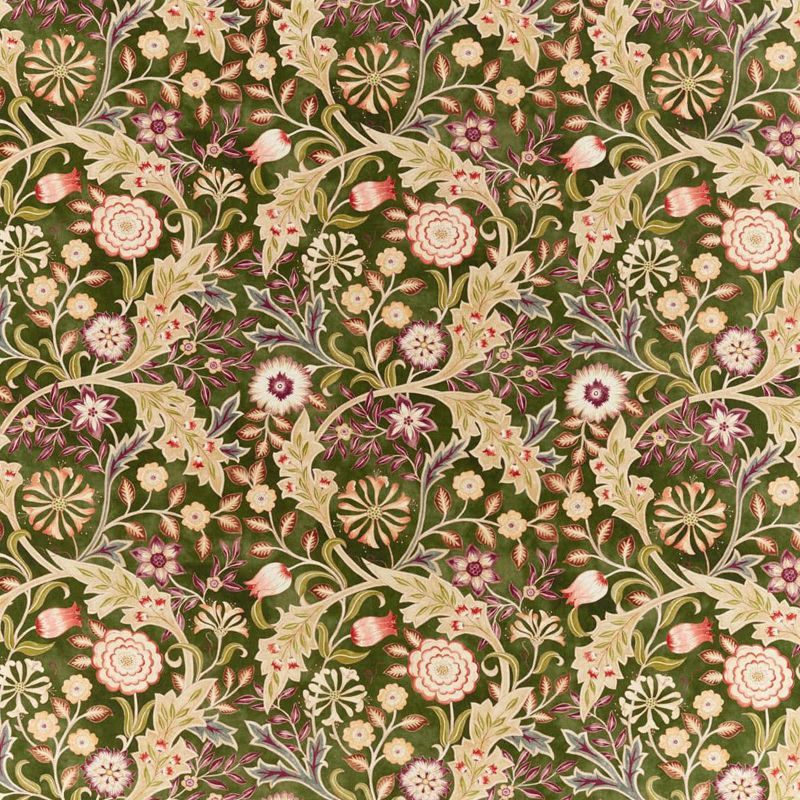Wilhelmina Fabric - Moss - Morris & Co - 226605 - Premier Wallcovering