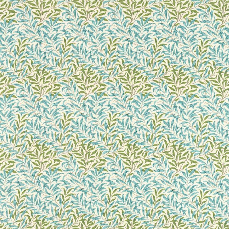 Willow Bough Outdoor Fabric - Nettle/Sky Blue - Morris & Co - 227112 - Premier Wallcovering