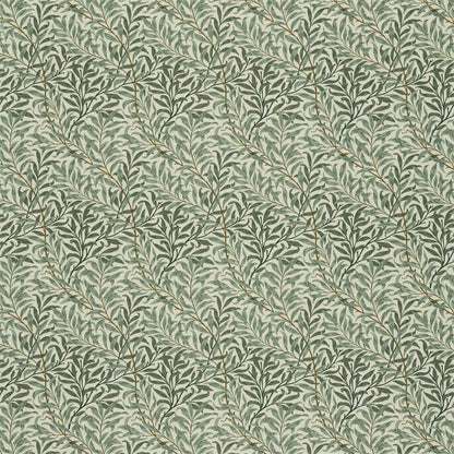 Willow Boughs Fabric - Cream/Green - Morris & Co - DCMF226722 - Premier Wallcovering
