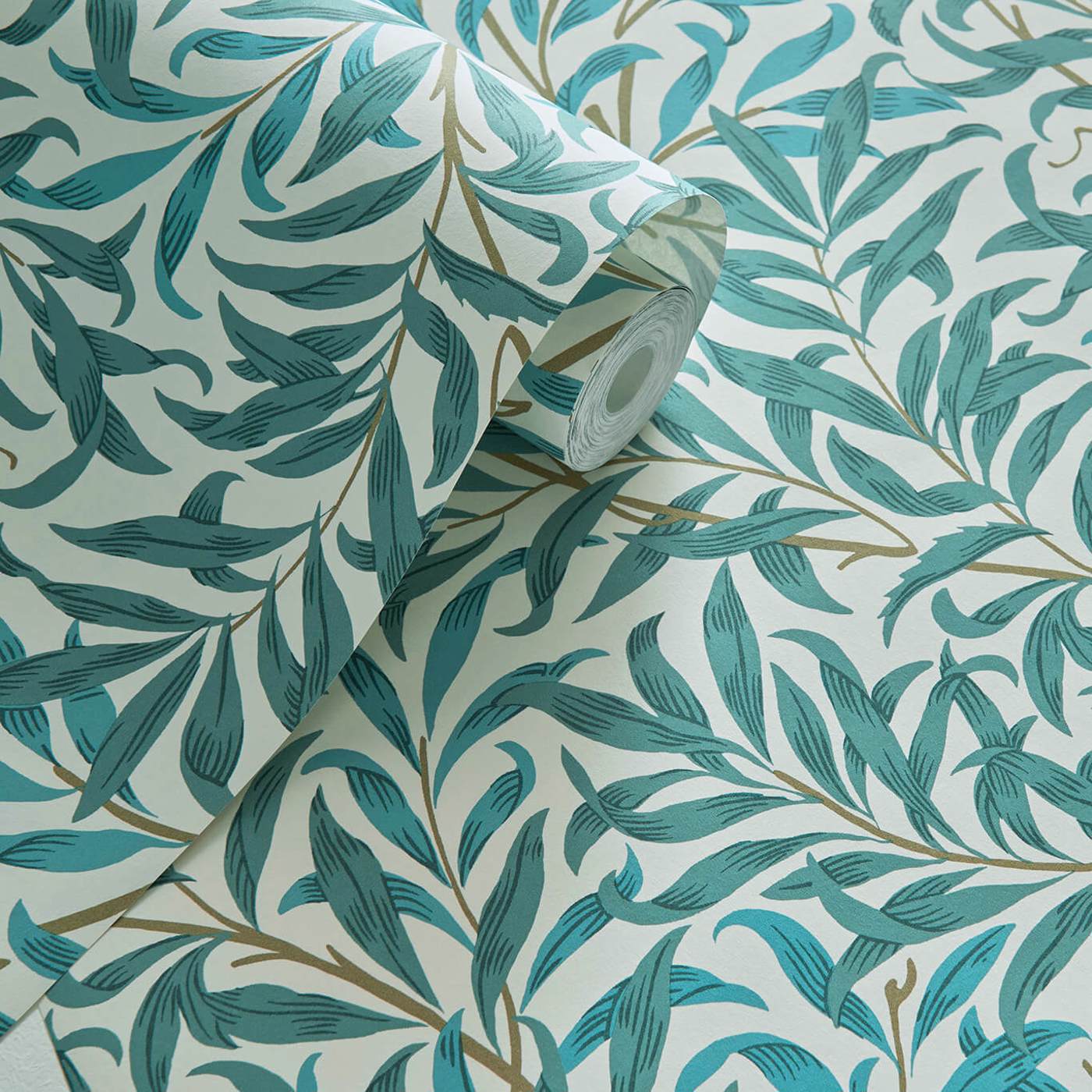 Willow Boughs Wallpaper - Teal - Clarke & Clarke - W0172/05 - Premier Wallcovering