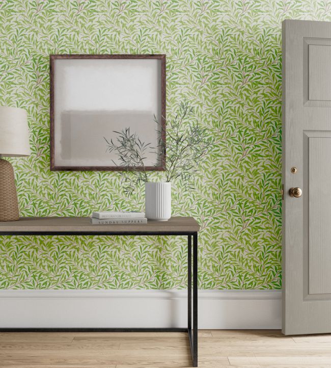 Willow Boughs Wallpaper - Leaf Green - 217081 - Morris & Co - Premier Wallcovering
