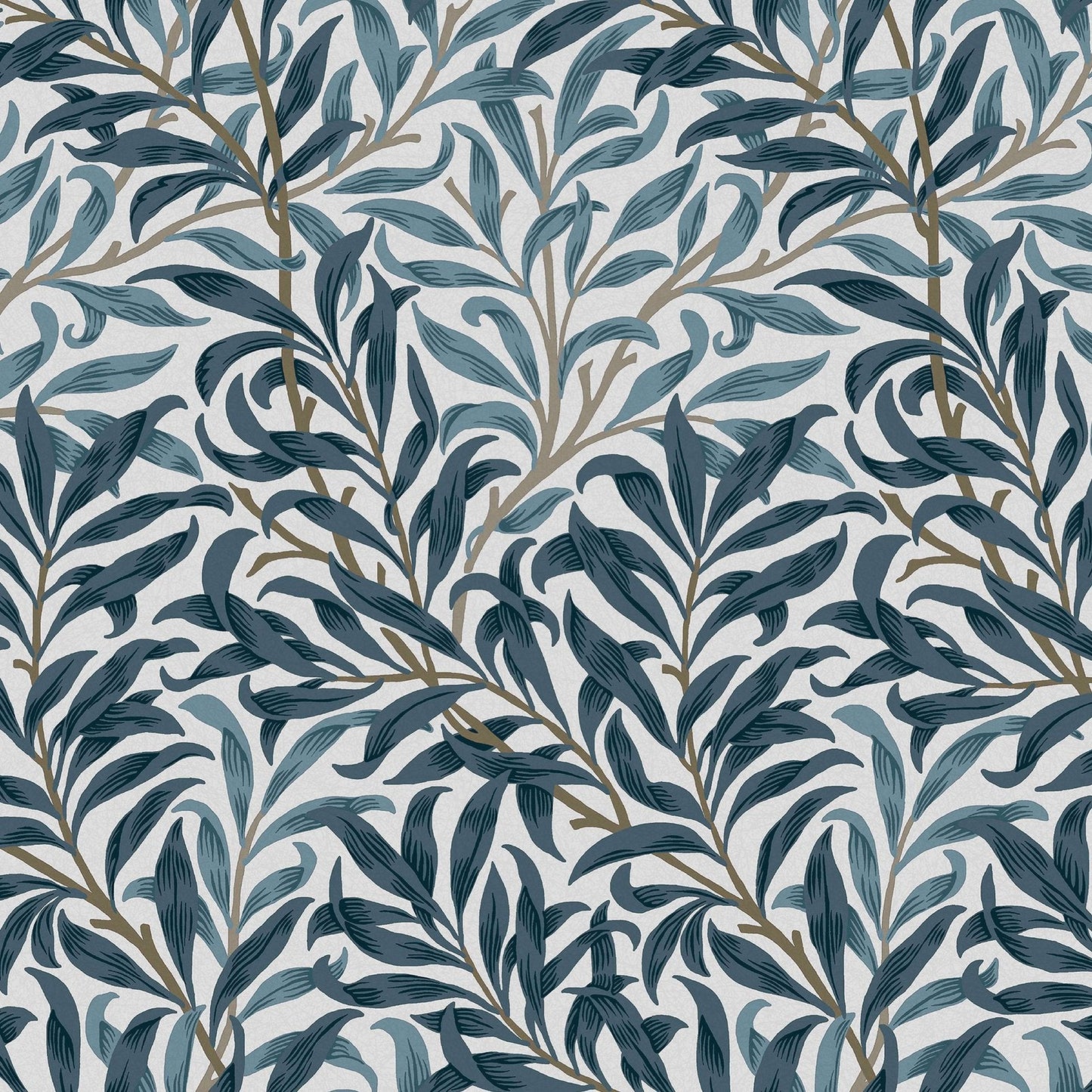 Willow Bough Wallpaper - White & Blue - 124245 - William Morris AH - Premier Wallcovering