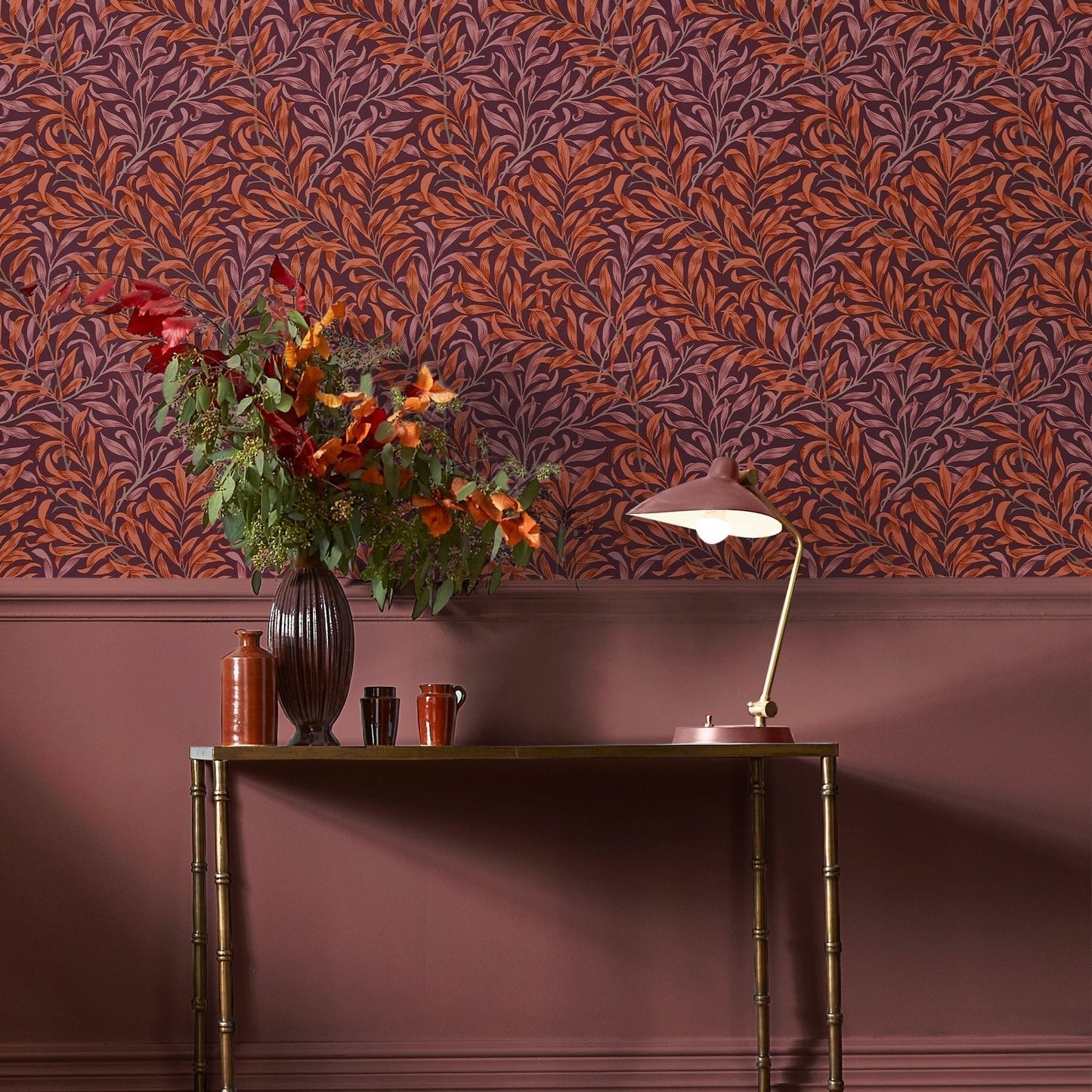 Willow Bough Wallpaper - Plum - 124243 - William Morris AH - Premier Wallcovering