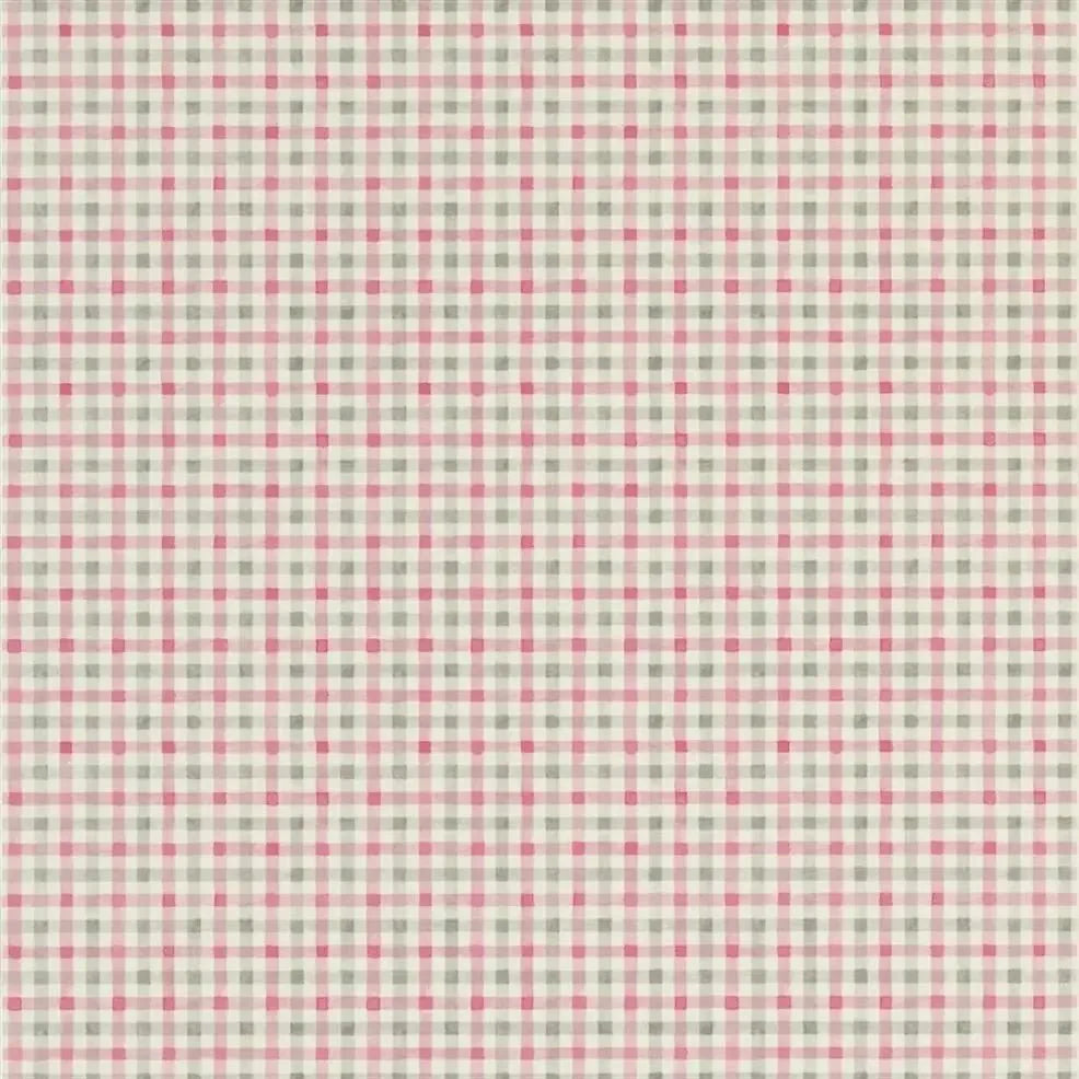 Willow Check Wallpaper - Peony - P587/06 - Designers Guild