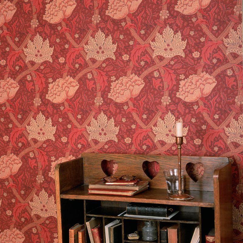 Windrush Wallpaper - Aubergine/Wine - Morris & Co - 210492 - Morris Wallpaper