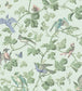 Winter Birds Wallpaper - Lilac & Teal on Duck Egg - 100/2007 - Cole & Son - Premier Wallcovering