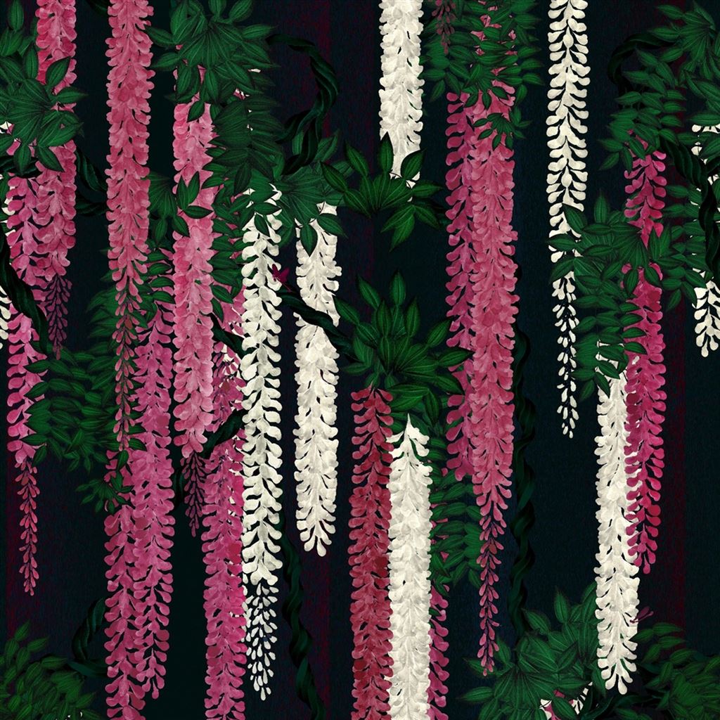 Wisteria Alba Wallpaper - Magenta - Christian Lacroix - PCL7032/01 - Premier Wallcovering