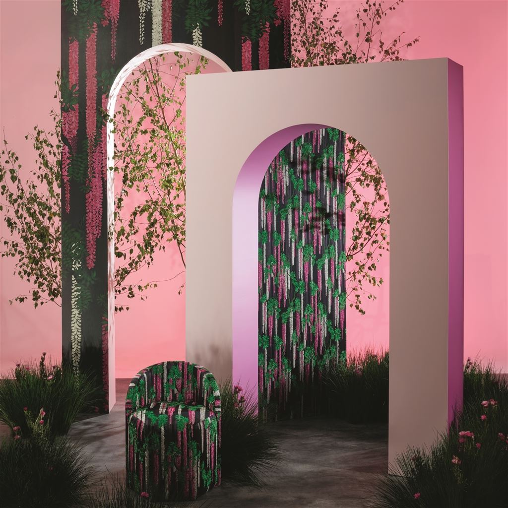 Wisteria Alba Wallpaper - Magenta - Christian Lacroix - PCL7032/01 - Premier Wallcovering