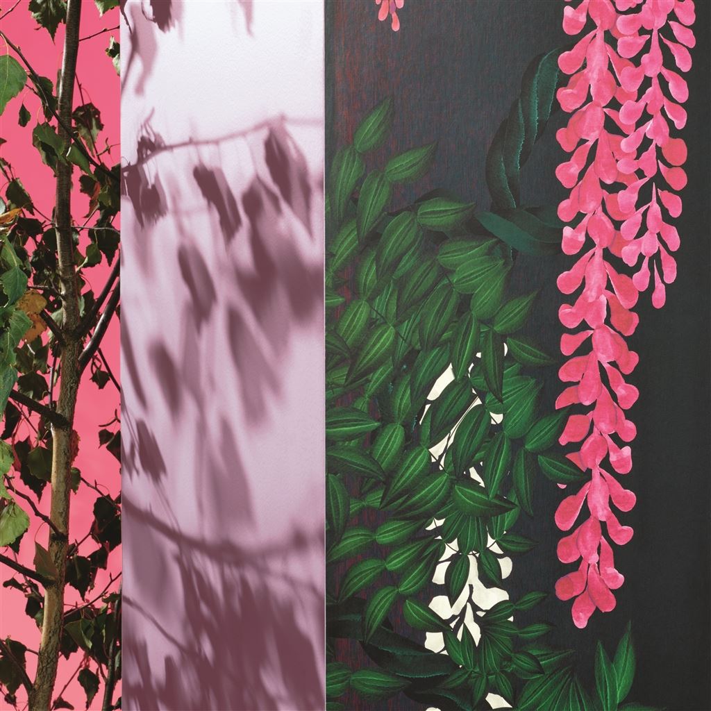 Wisteria Alba Wallpaper - Magenta - Christian Lacroix - PCL7032/01 - Premier Wallcovering