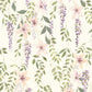 Wisteria Soliflore Wallpaper - Violet / Vert Gazon - Casadeco - 200305665 - Premier Wallcovering