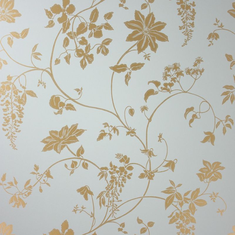 Wisteria Wallpaper - Gold - Nina Campbell - NCW2242 - 07 - Premier Wallcovering
