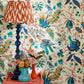 Wonderland Floral Wallpaper - Lapis/Emerald/Carnelian - HSRW113067 - Harlequin - Premier Wallcovering