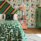 Wonderland Floral Wallpaper - Lapis/Emerald/Carnelian - Harlequin - HSRW113067