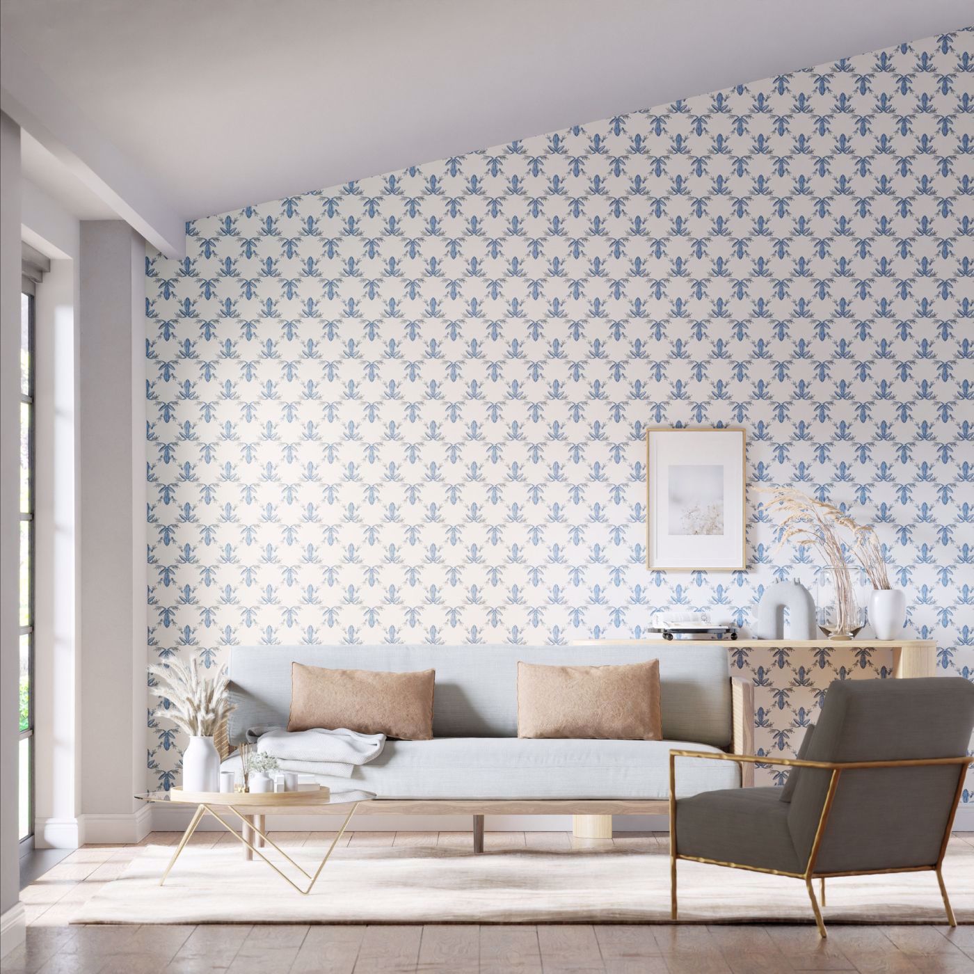 Wood Frog Wallpaper - Wild Water/Chalk - HC4W113012 - Harlequin - Premier Wallcovering