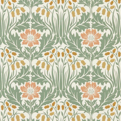 Woodbell & Anemone Wallpaper - Rose/Sage - Morris & Co - 217573 - Morris Wallpaper