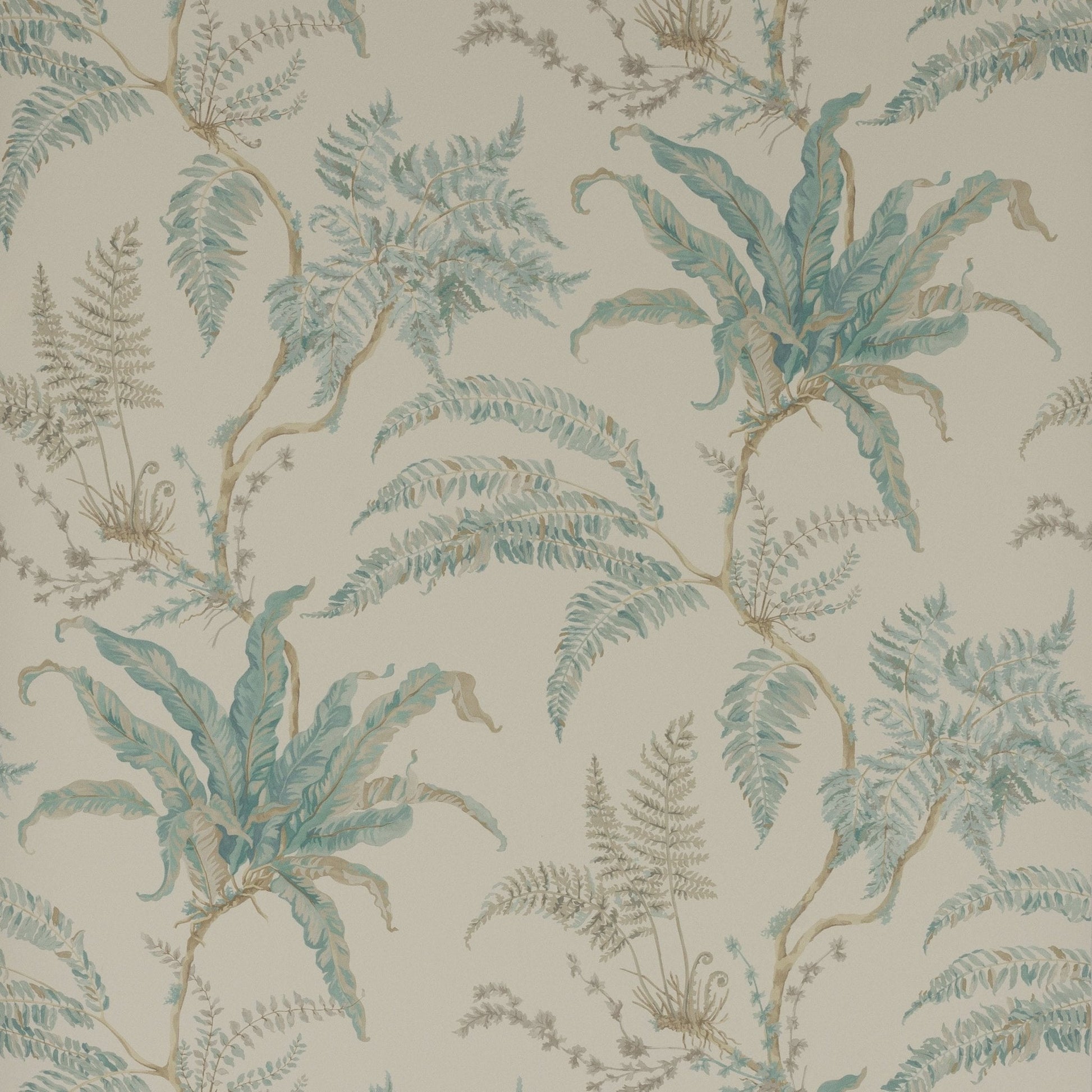 Woodfern Wallpaper - Aqua - Colefax & Fowler - W7015 - 02 - Premier Wallcovering