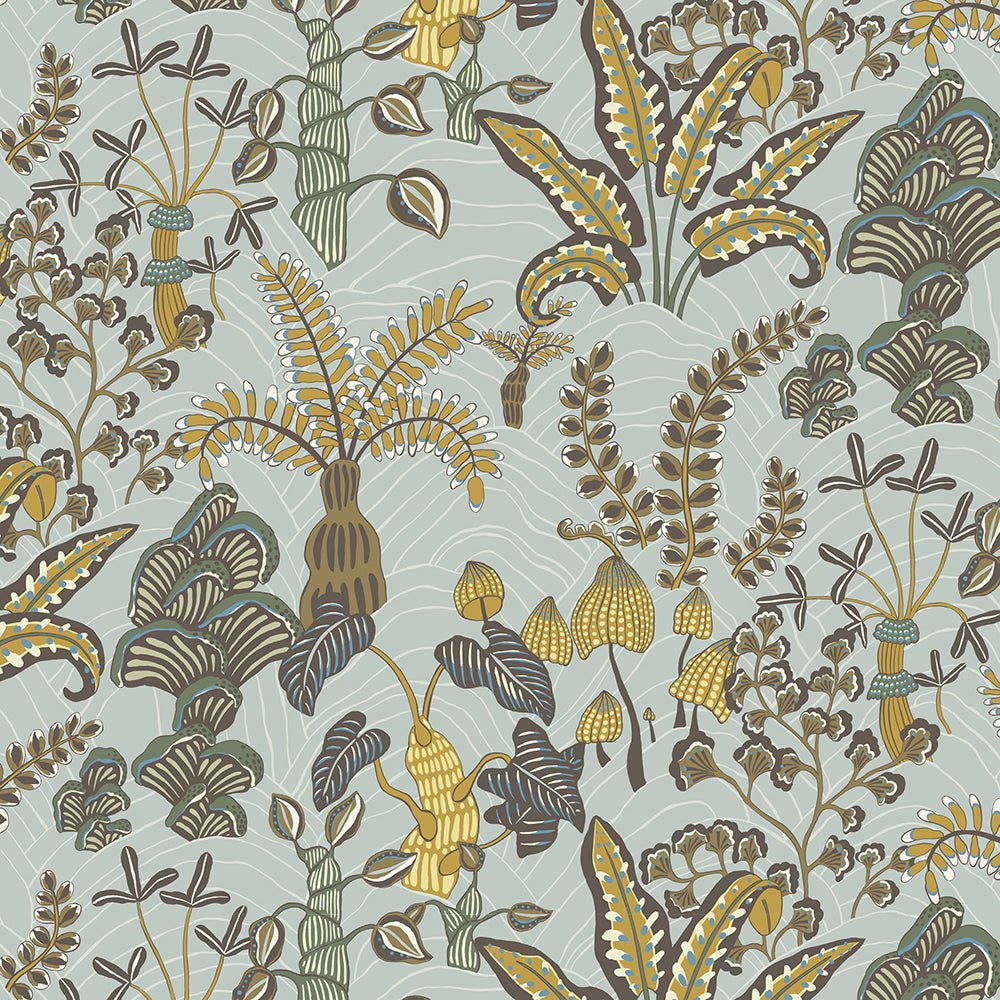 Woodland Floor Wallpaper - Celadon and Lemon - Josephine Munsey - JMW-101201 - Premier Wallcovering