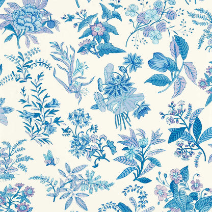 Woodland Floral Wallpaper - Lapis/Amethyst/Pearl - Harlequin - HSRW113059