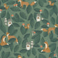 Woodland Friends Once Upon A Time Wallpaper - Vert Foret - Casadeco - 88277946 - Premier Wallcovering