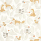 Woodland Friends Once Upon A Time Wallpaper - Gris Duvet - Casadeco - 88279807 - Premier Wallcovering