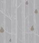 Woods & Pears Wallpaper - Metallic Silver & Metallic Bronze on Lilac Grey - 95/5030 - Cole & Son - Premier Wallcovering