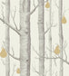 Woods & Pears Wallpaper - Soot & Metallic Gold on Stone - 95/5032 - Cole & Son - Premier Wallcovering