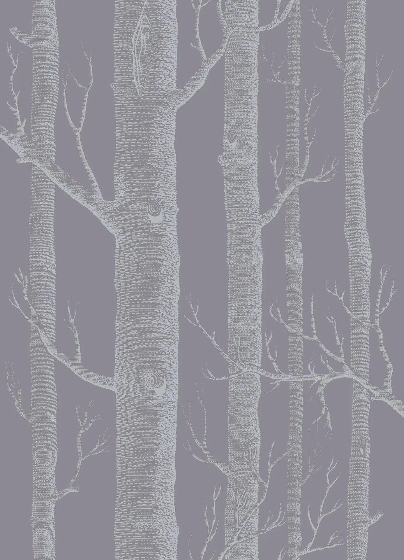 Woods Wallpaper - White on Lilac Grey - 69/12151 - Cole & Son - Premier Wallcovering