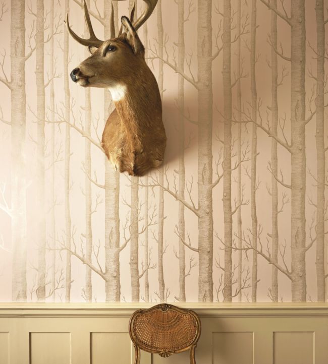 Woods Whimsical Wallpaper - Chalk on Powder Blue - 103/5022 - Cole & Son - Premier Wallcovering