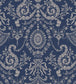 Woolverston Wallpaper - Metallic Gilver on Ink - 88/10043 - Cole & Son - Premier Wallcovering