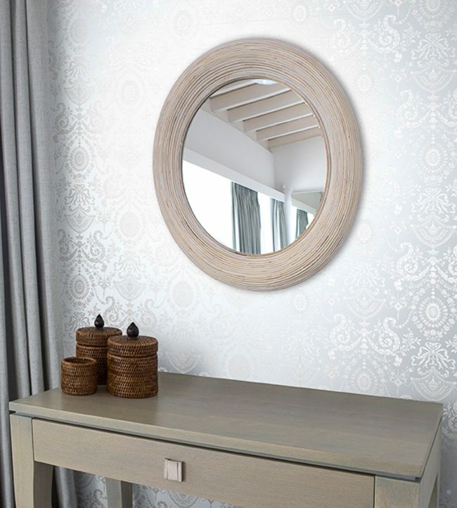 Woolverston Wallpaper - Metallic Gilver on Pale Seafoam - 88/10041 - Cole & Son - Premier Wallcovering