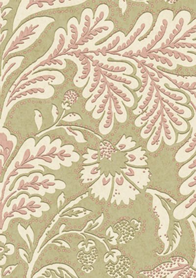 Wykeham Wallpaper - Spring Green - Lewis & Wood - Premier Wallcovering