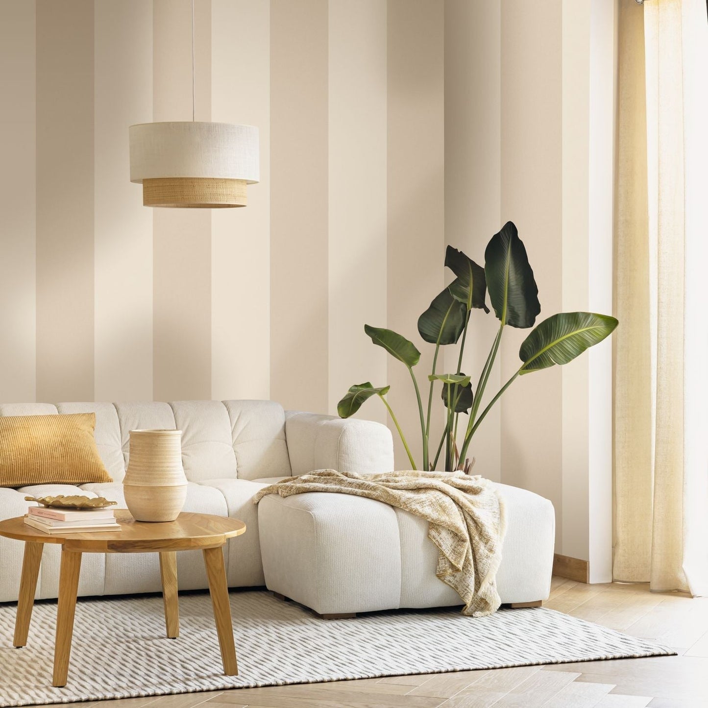 XXL Lines Wallpaper - Taupe - Caselio - 106721150