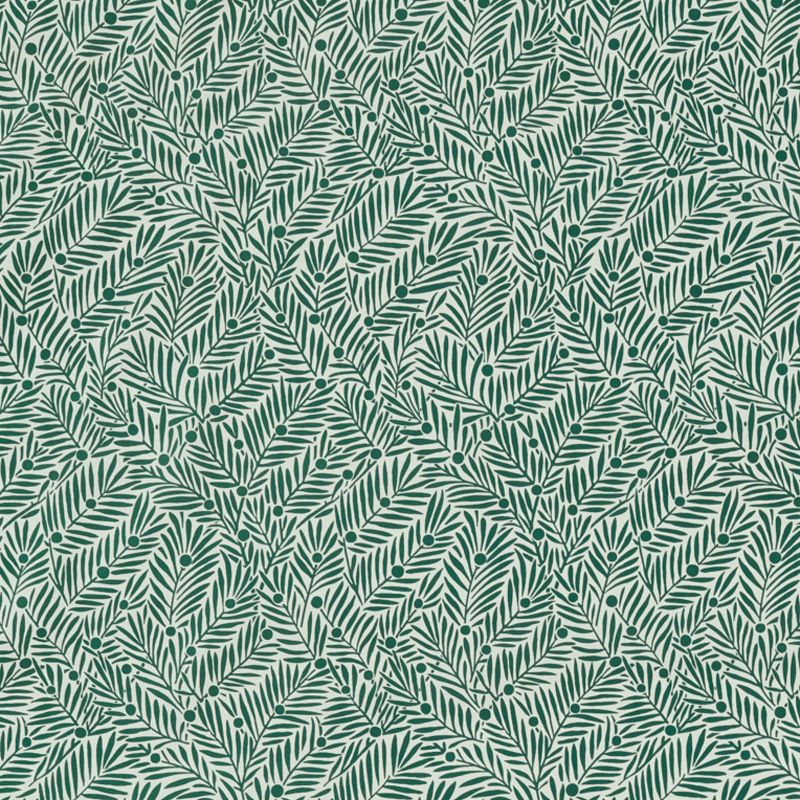 Yew & Aril Fabric - Seagreen - Morris & Co - 227257 - Premier Wallcovering
