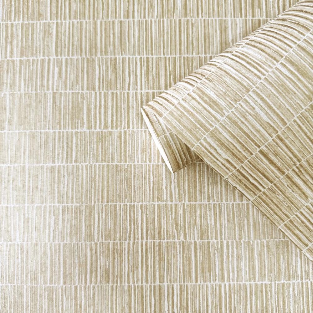 Zen Bamboo Screen Wallpaper - Light Bronze Brown - Galerie - DWP0362 - 03 - Premier Wallcovering