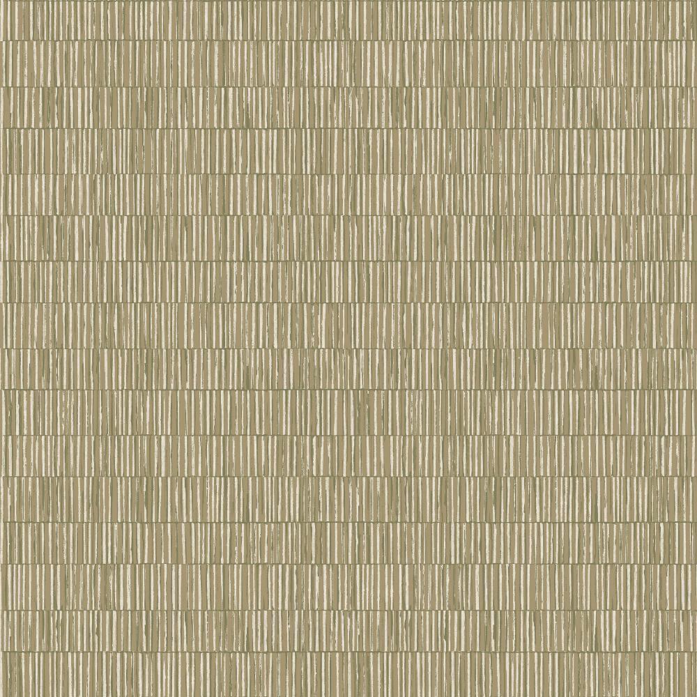 Zen Bamboo Screen Wallpaper - Green / Gold - Galerie - DWP0362 - 01 - Premier Wallcovering