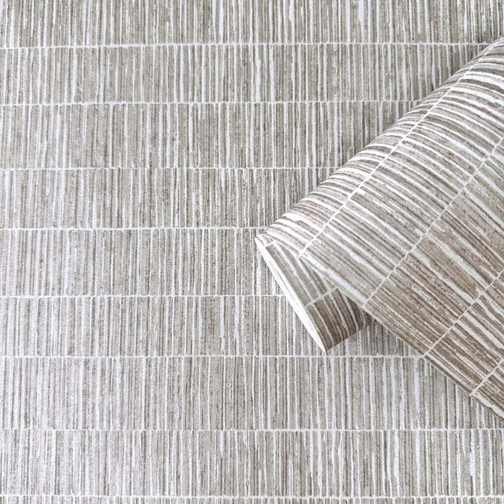 Zen Bamboo Screen Wallpaper - Silver Grey - Galerie - DWP0362 - 06 - Premier Wallcovering