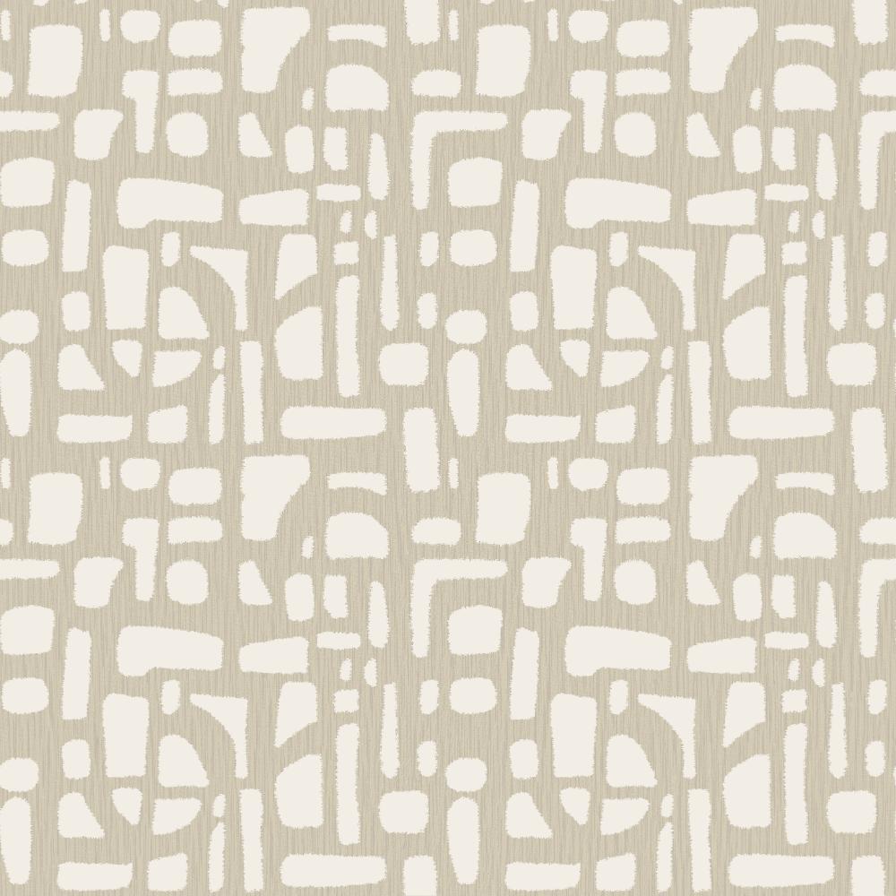 Zen Chunky Geo Wallpaper - Cream / Beige - Galerie - DWP0364 - 02 - Premier Wallcovering