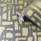 Zen Chunky Geo Wallpaper - Gold / Silver Grey - Galerie - DWP0364 - 03 - Premier Wallcovering