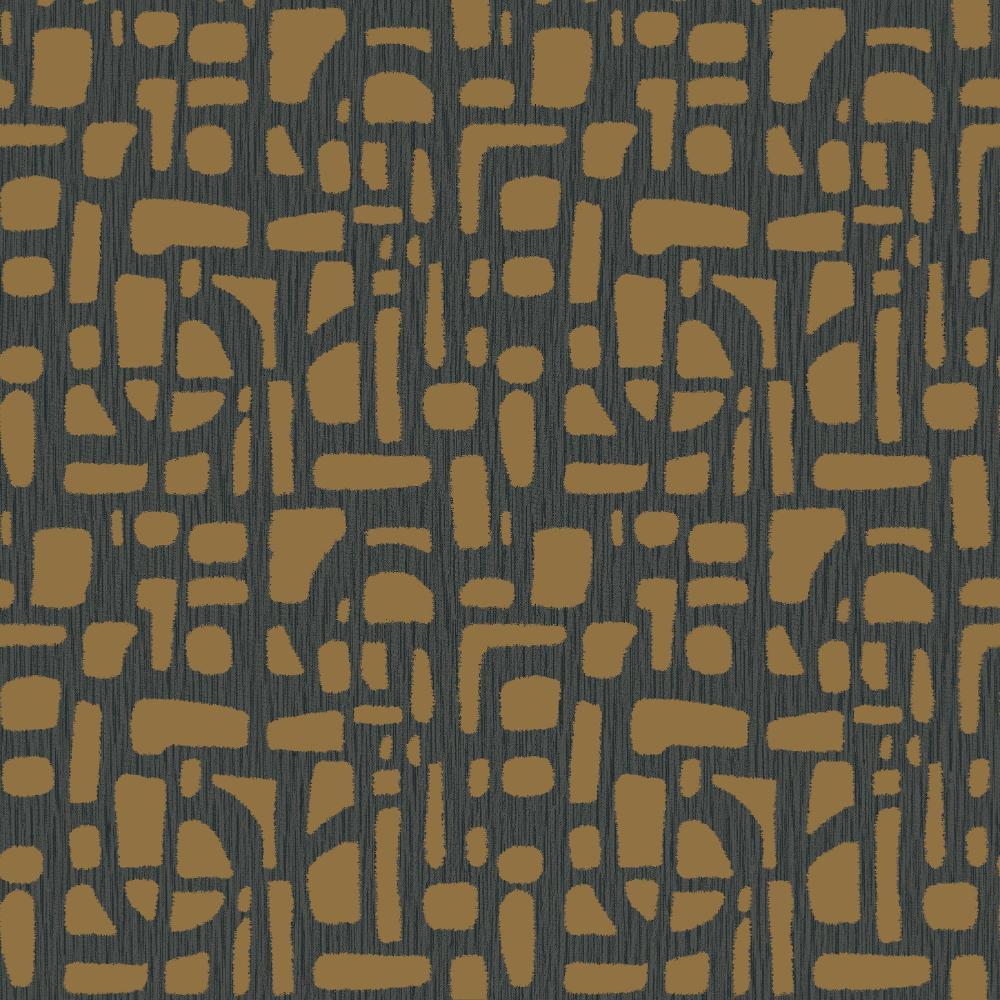 Zen Chunky Geo Wallpaper - Rose Gold / Blue - Galerie - DWP0364 - 04 - Premier Wallcovering