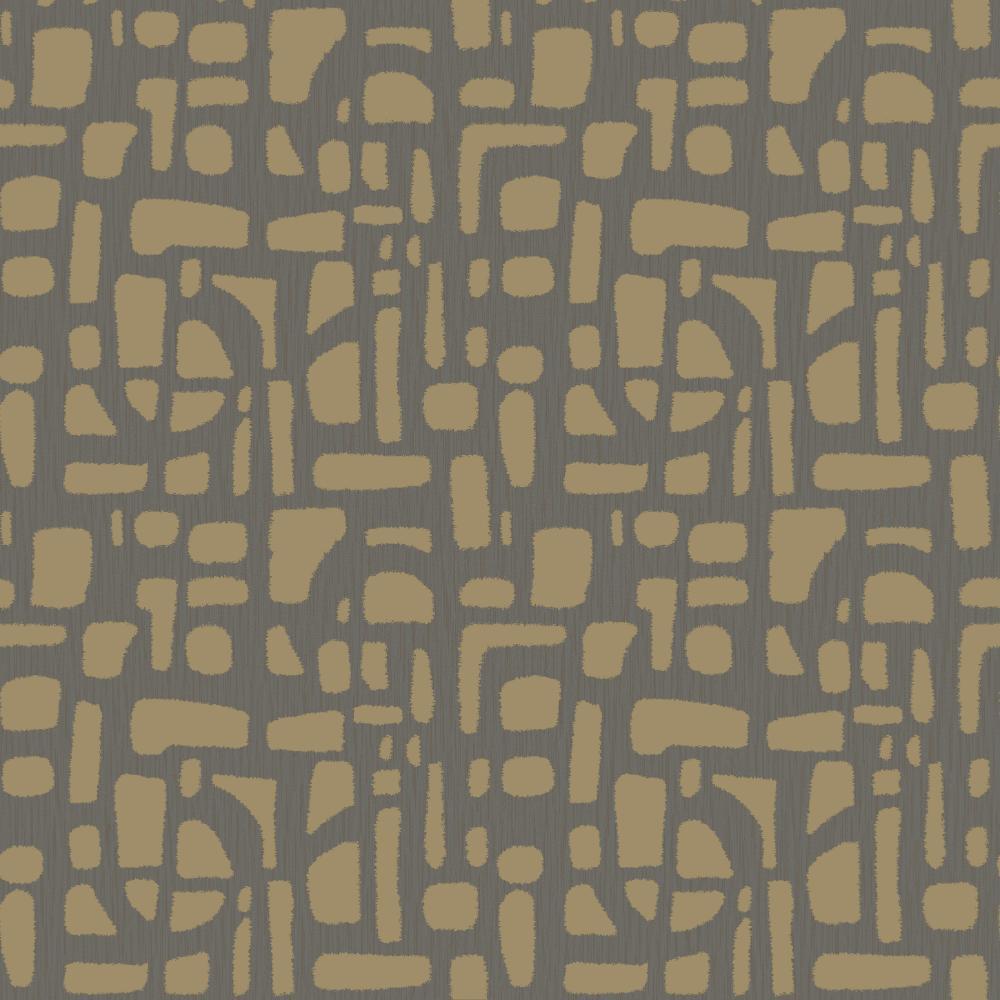 Zen Chunky Geo Wallpaper - Gold / Silver Grey - Galerie - DWP0364 - 03 - Premier Wallcovering