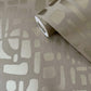 Zen Chunky Geo Wallpaper - Gold / Beige - Galerie - DWP0364 - 01 - Premier Wallcovering