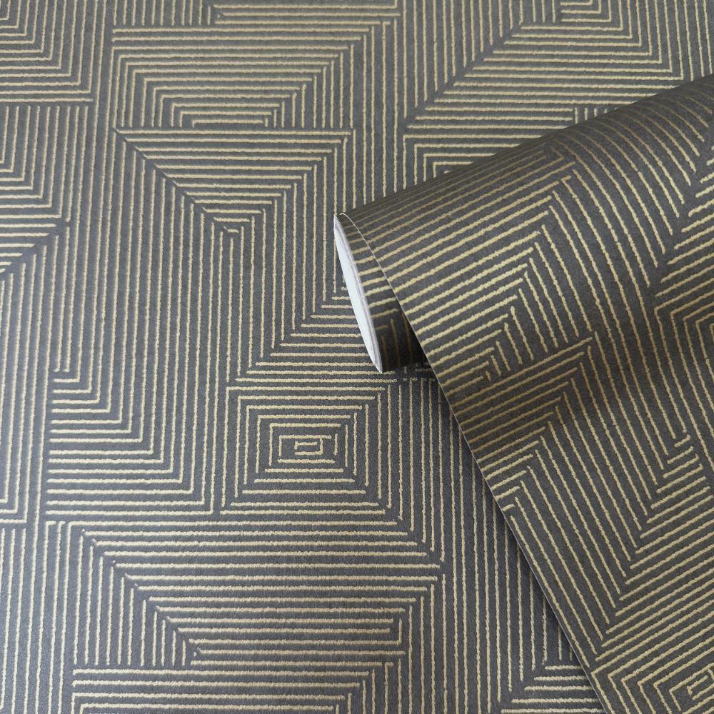 Zen Cleopatra Wallpaper - Blue / Gold - Galerie - DWP0368 - 03 - Premier Wallcovering