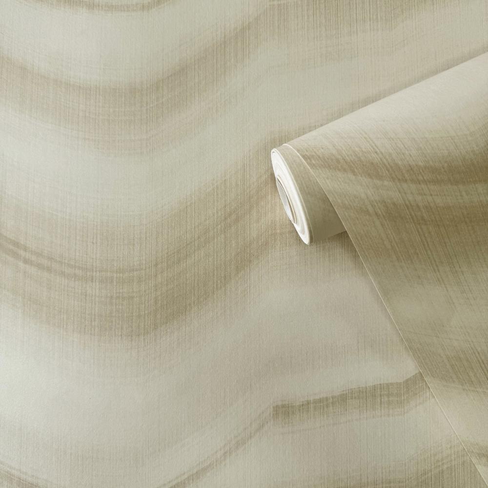 Zen Cloudy Stripe Wallpaper - Beige - Galerie - DWP0367 - 01 - Premier Wallcovering