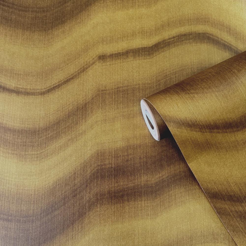 Zen Cloudy Stripe Wallpaper - Gold - Galerie - DWP0367 - 03 - Premier Wallcovering