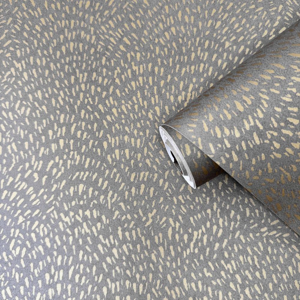 Zen Fan Fleck Wallpaper - Silver / Gold - Galerie - DWP0363 - 05 - Premier Wallcovering