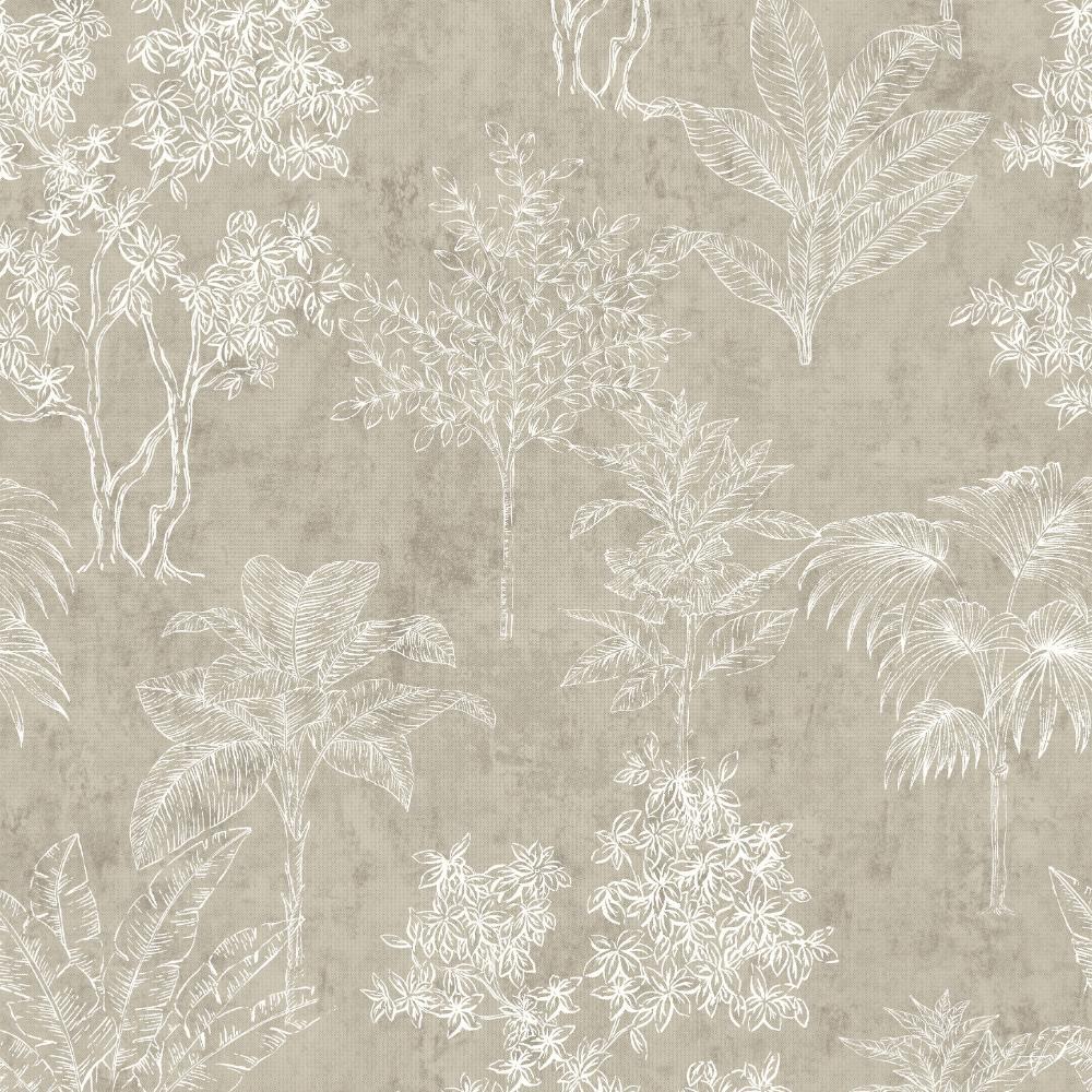 Zen Floating Foliage Wallpaper - Silver Grey - Galerie - DWP0361 - 06 - Premier Wallcovering