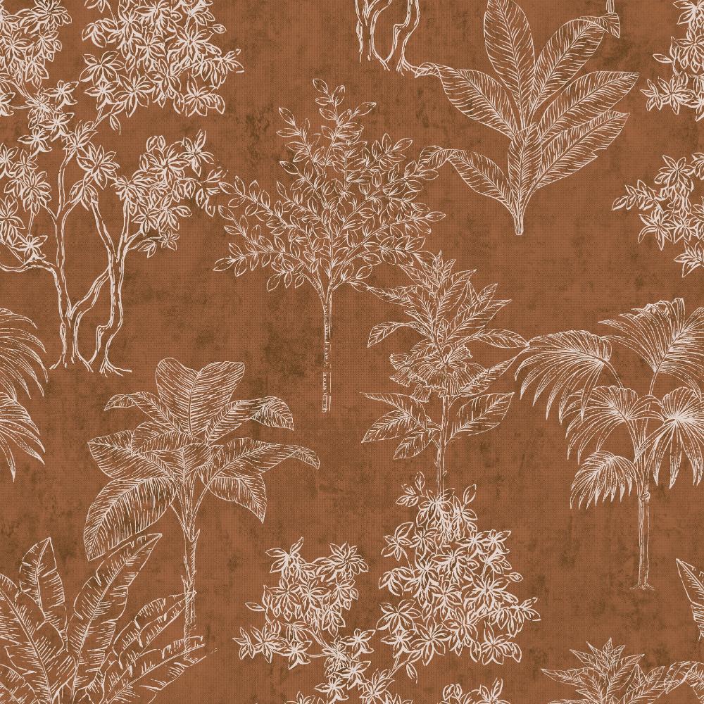 Zen Floating Foliage Wallpaper - Orange - Galerie - DWP0361 - 07 - Premier Wallcovering